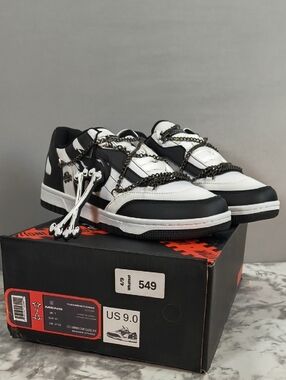 Brand X Court Tombstone Joker Mens black/White sneaker s- 9